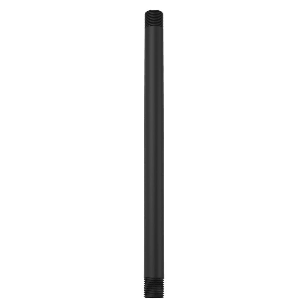 Universal 12 in. Ceiling-Mounted Shower Arm in Matte Black