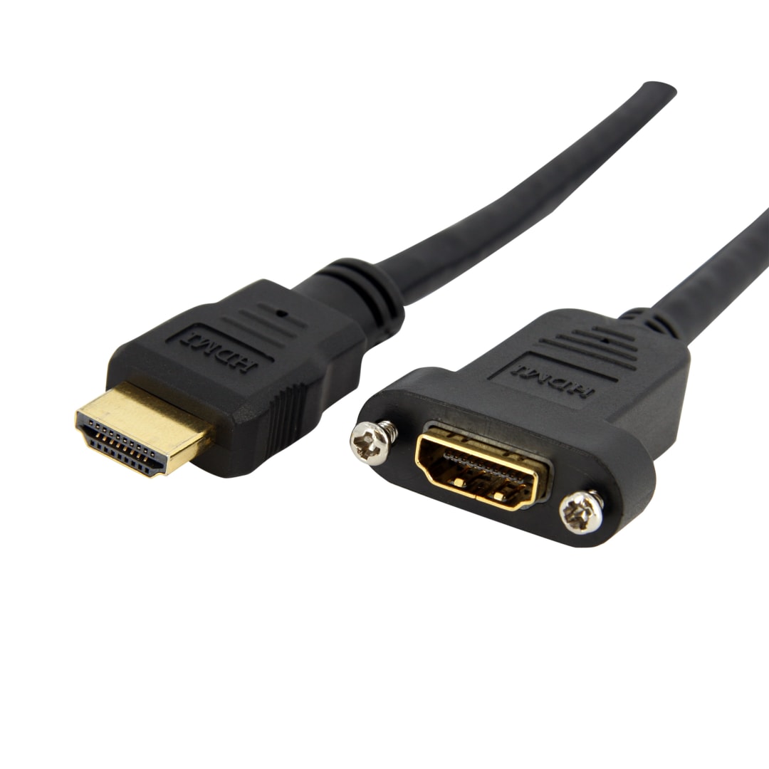 3ft Panel Mount HDMI Video Cable F M
