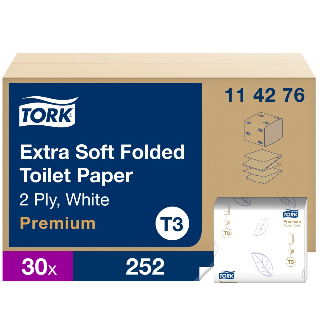 Tork Extra Soft Folded Toilet Paper Premium