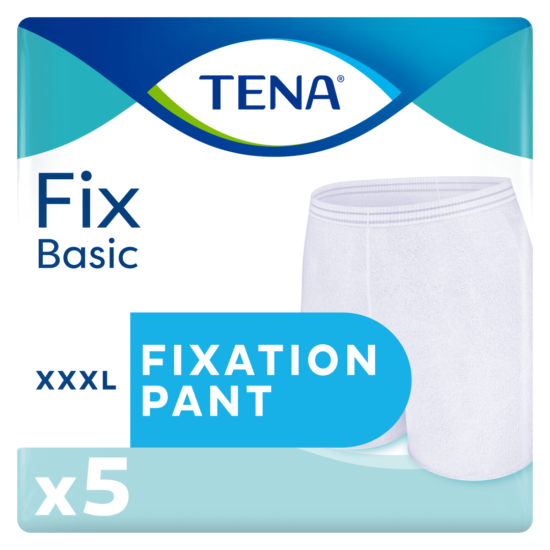TENA Fix Basic – Reusable Fixation Pants for Secure Pad Placement with Seamless Design, Flexible Leg Openings &amp; Washable up to 25 Times - 3X-Large, Pack of 5