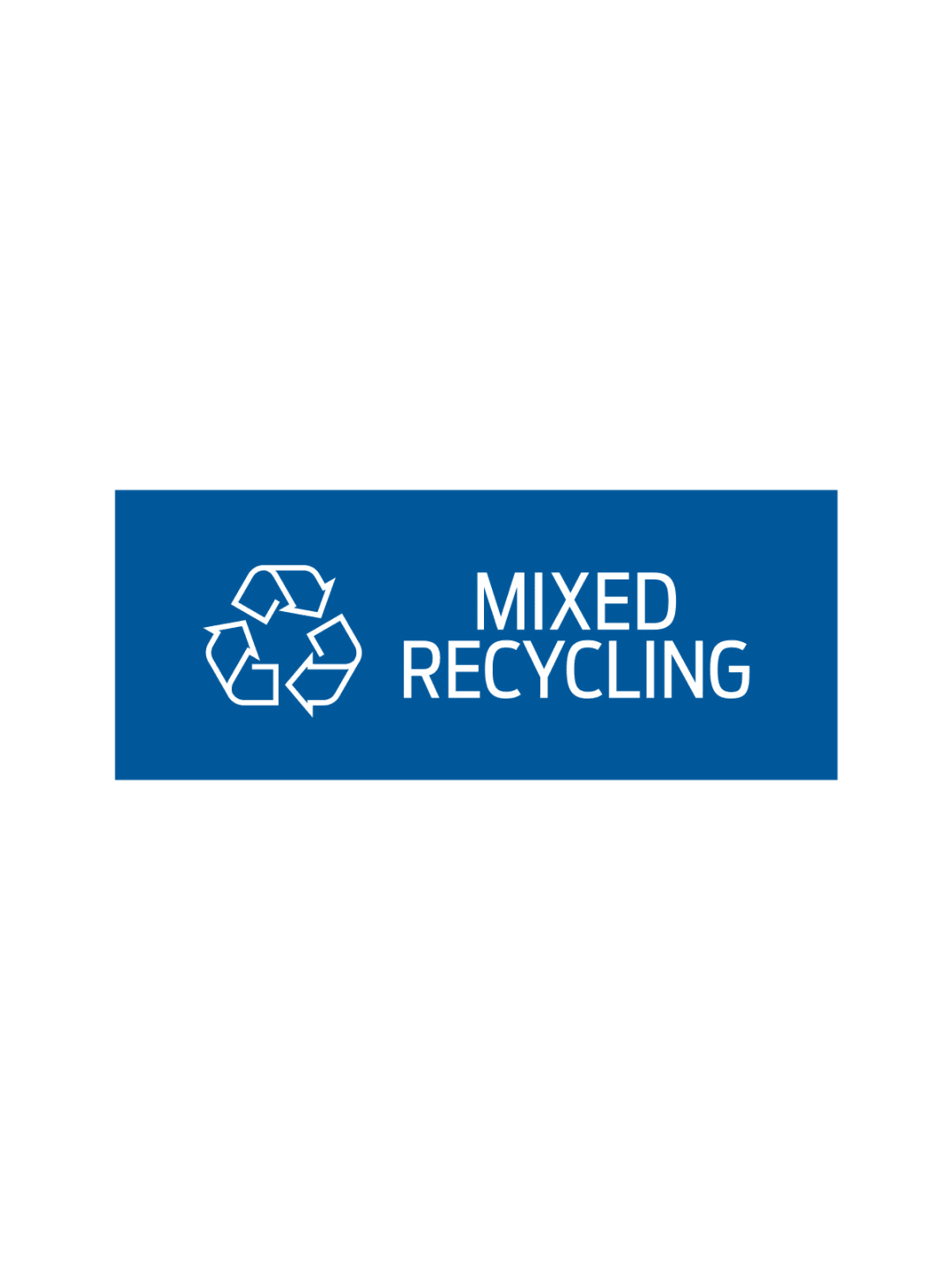 RISE - Double - Sign - Mixed Recycling - Blue