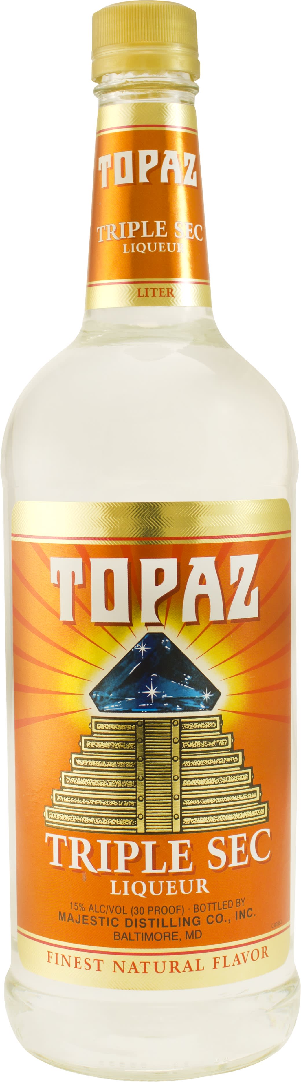 Topaz Triple Sec Liqueur 1l 30 Proof