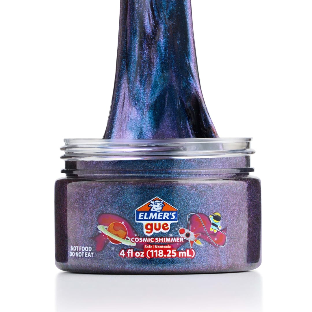 Elmer's Gue Premade Slime, Cosmic Shimmer Glitter Slime, 1 Count (4 oz.)