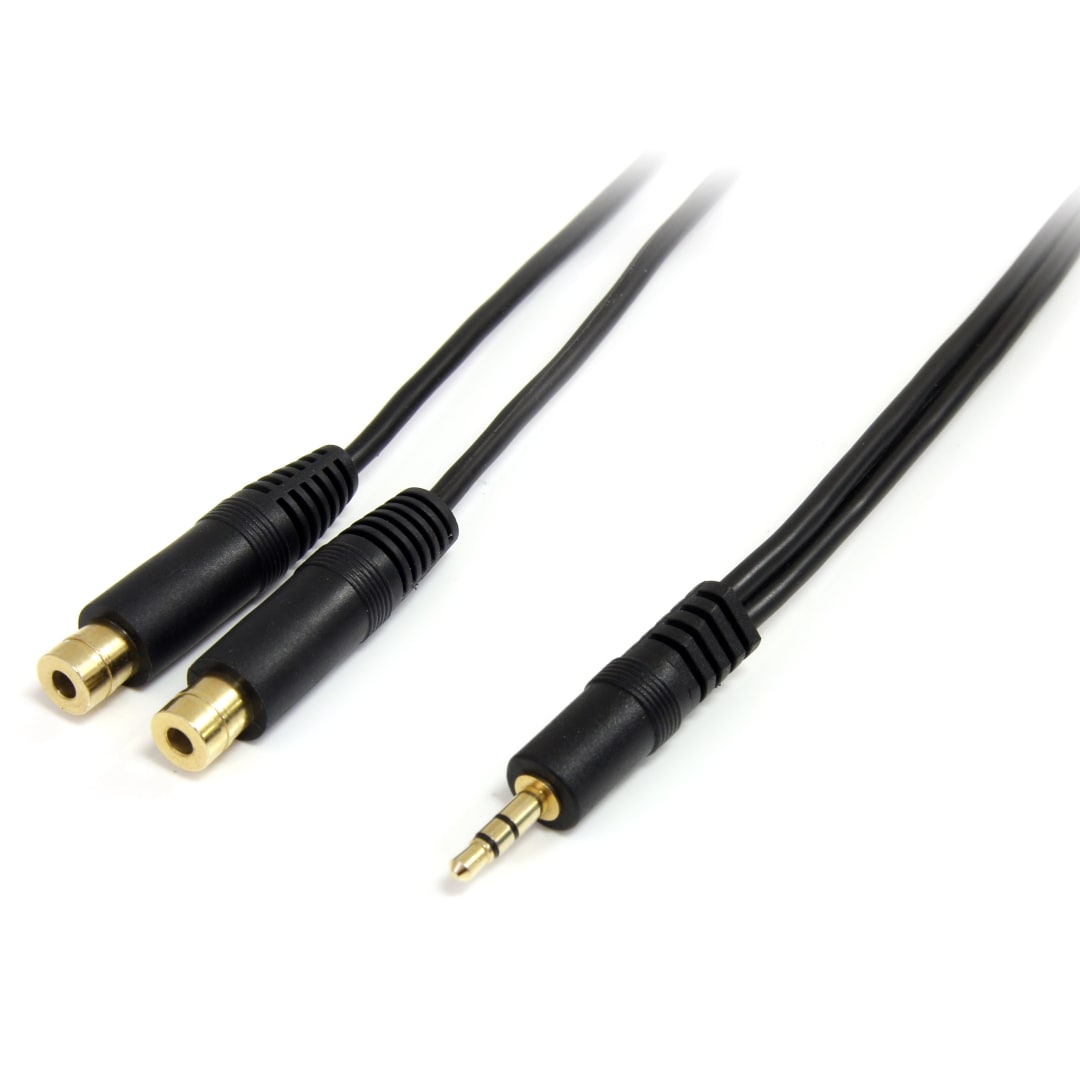 6 ft. 3.5mm PC Speaker Y-Cable M to F/F