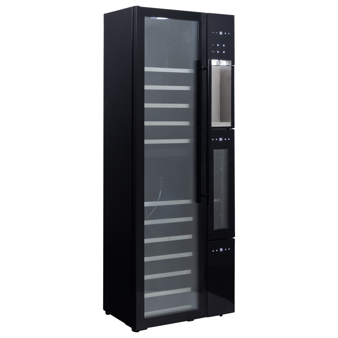 Sapphire 4Pour Wine Bar Dispensing Tower In Designer Black Glass Finish (SW643TZBLK)