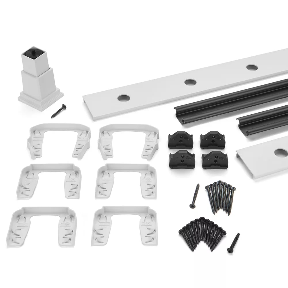 6-ft Transcend Accessory Infill Kit for Round Aluminum Balusters-Horizontal-Classic White