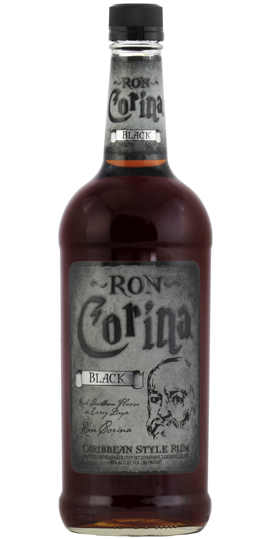 Ron Corina Black Rum 1l 80 Proof