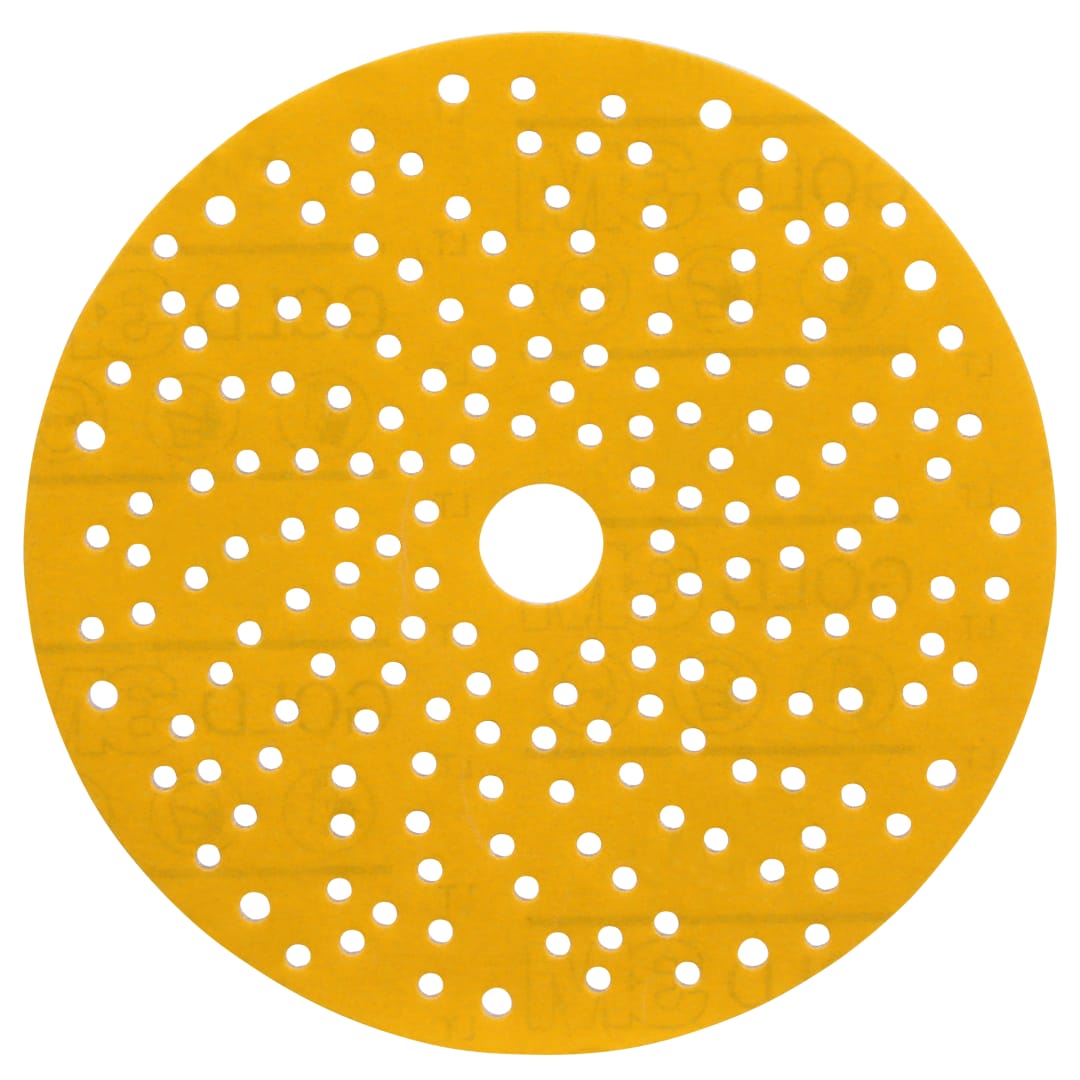 3M™ Hookit™ 288U Sarı Süngerli Disk Zımpara, 150 mm, Çok Delikli, 320, 41137