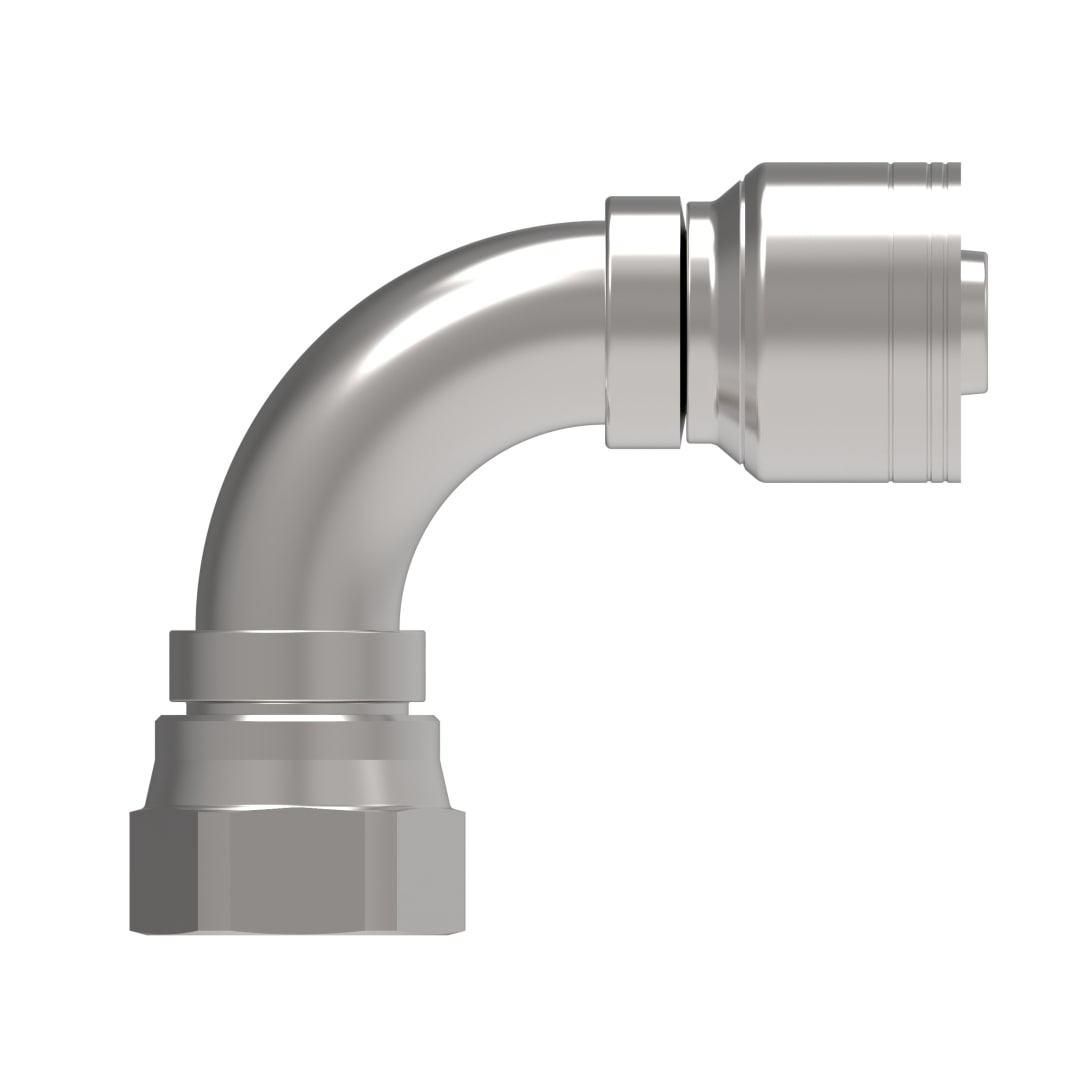 1IN FJIC 90D X 3/4 HYD HOSE FITTING