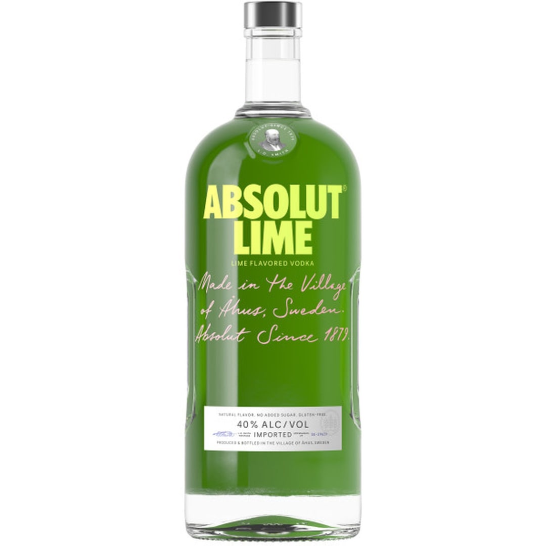 Absolut Lime Flavored Vodka, 1.75 L Bottle, 80 Proof