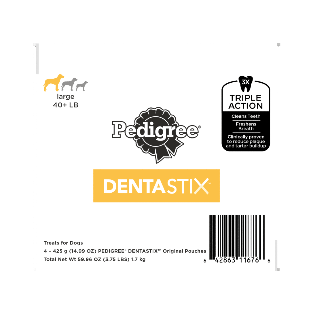 PEDIGREE DENTASTIX Large Dog Dental Treats Original Flavor Dental Bones, 59.96 oz. Multipack (72 Treats)