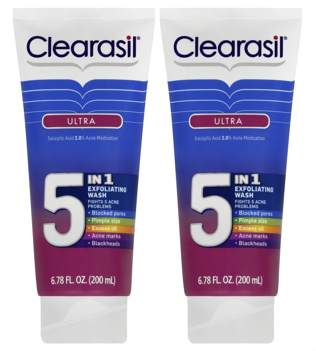 CLEARASIL® Ultra® - 5in1 Exfoliating Wash Twin Pack 12/(2x6.78) oz.