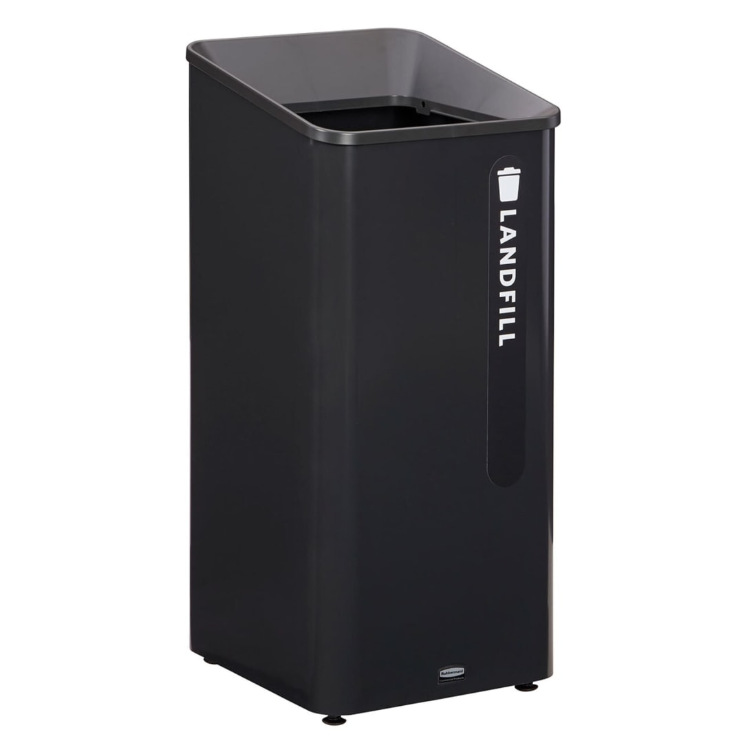 Rubbermaid Commercial Products Sustain 23 Gal Landfill Trash Can, Black