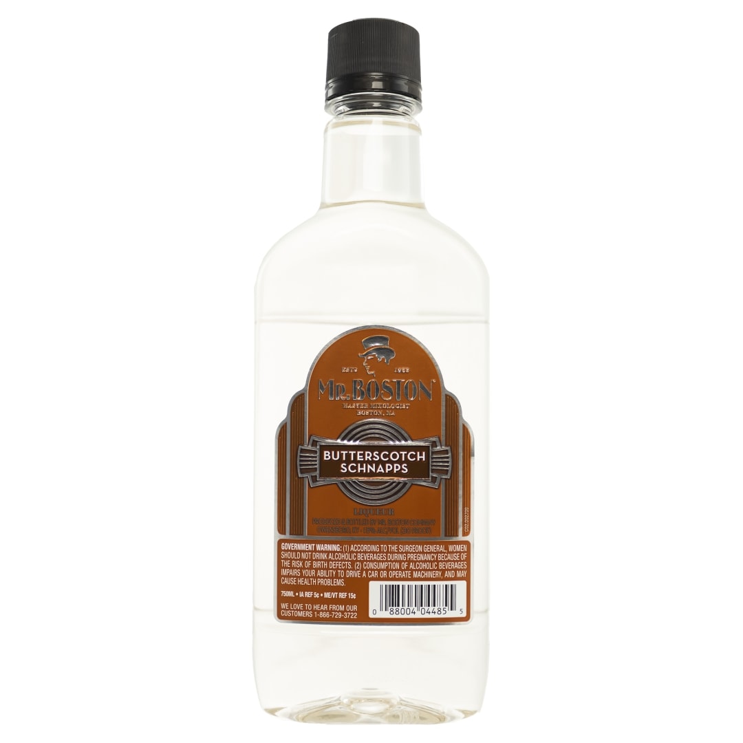 Mr. Boston Butterscotch Schnapps, 750ml Traveler Bottle 30 Proof