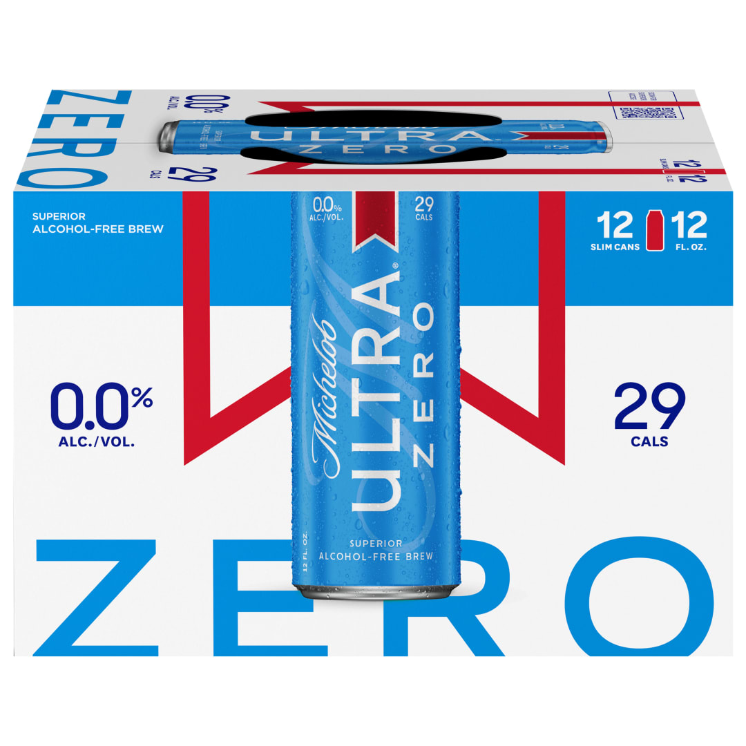 Michelob ULTRA ZERO Non-Alcoholic American Lager Beer, 12 Pack, 12 fl oz Cans