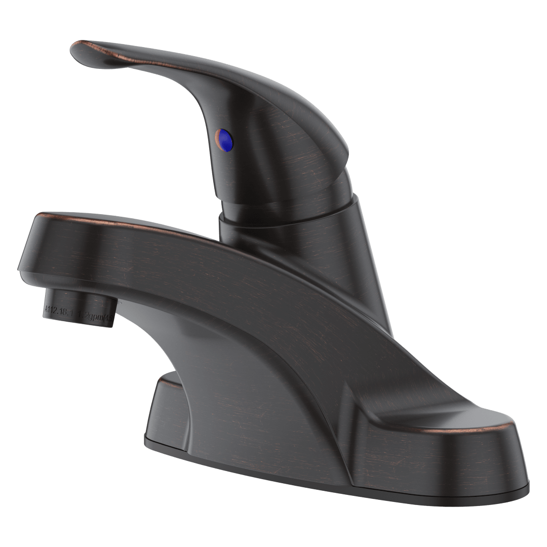 Pfirst Series Single Control 4" Centerset Bathroom Faucet in Tuscan Bronze