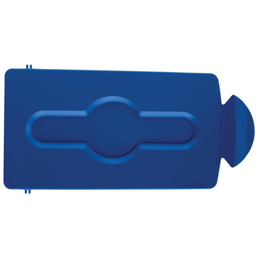 Slim Jim® Recycling Station Closed Lid Blue