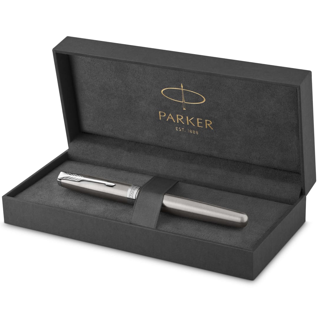Parker Sonnet Pluma estilográfica | Acero inoxidable con acabado en paladio | Plumín fino | Caja de regalo
