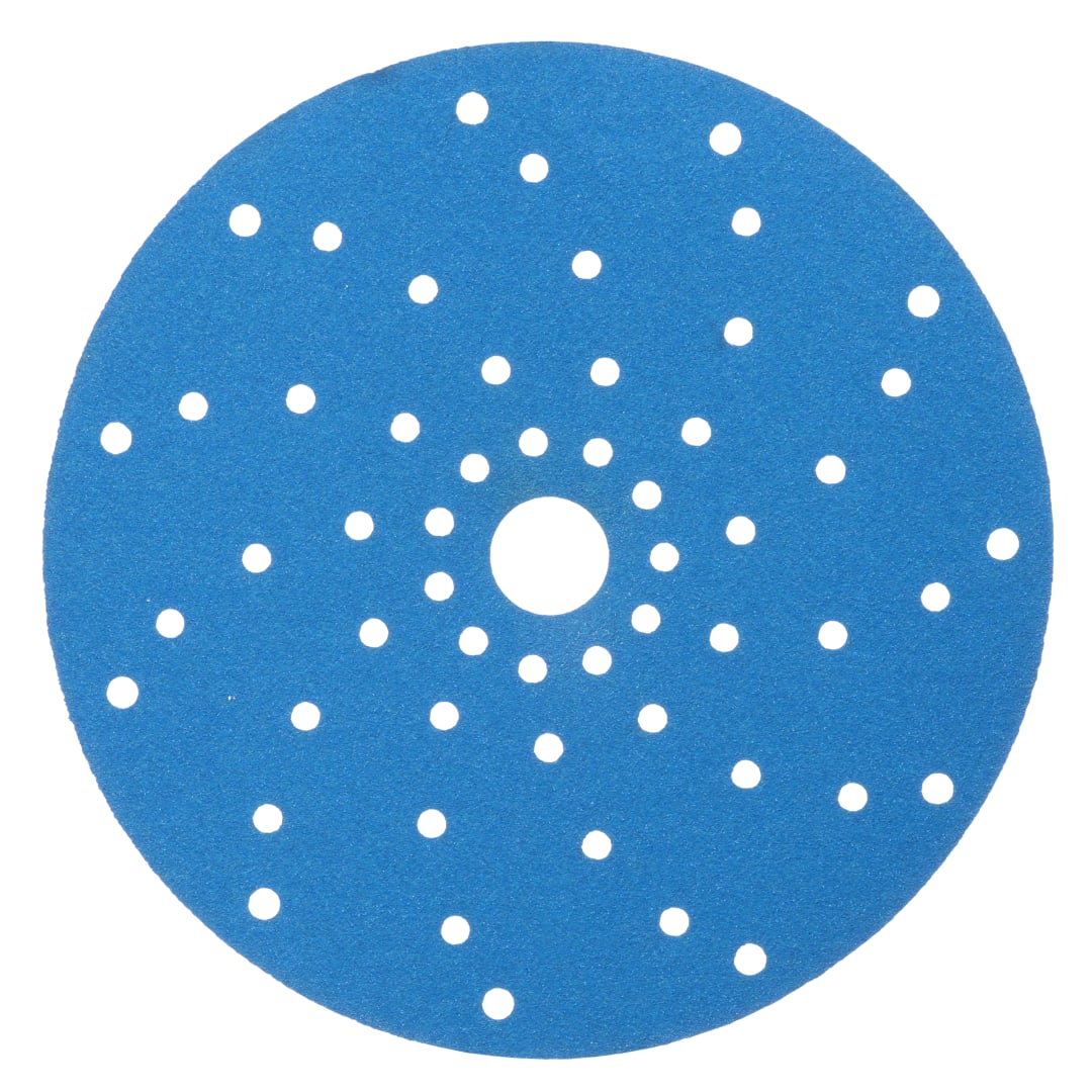 3M™ Hookit™ Disk Zımpara 325U, Mavi, 150 mm, Çok Delikli, 150, 51374