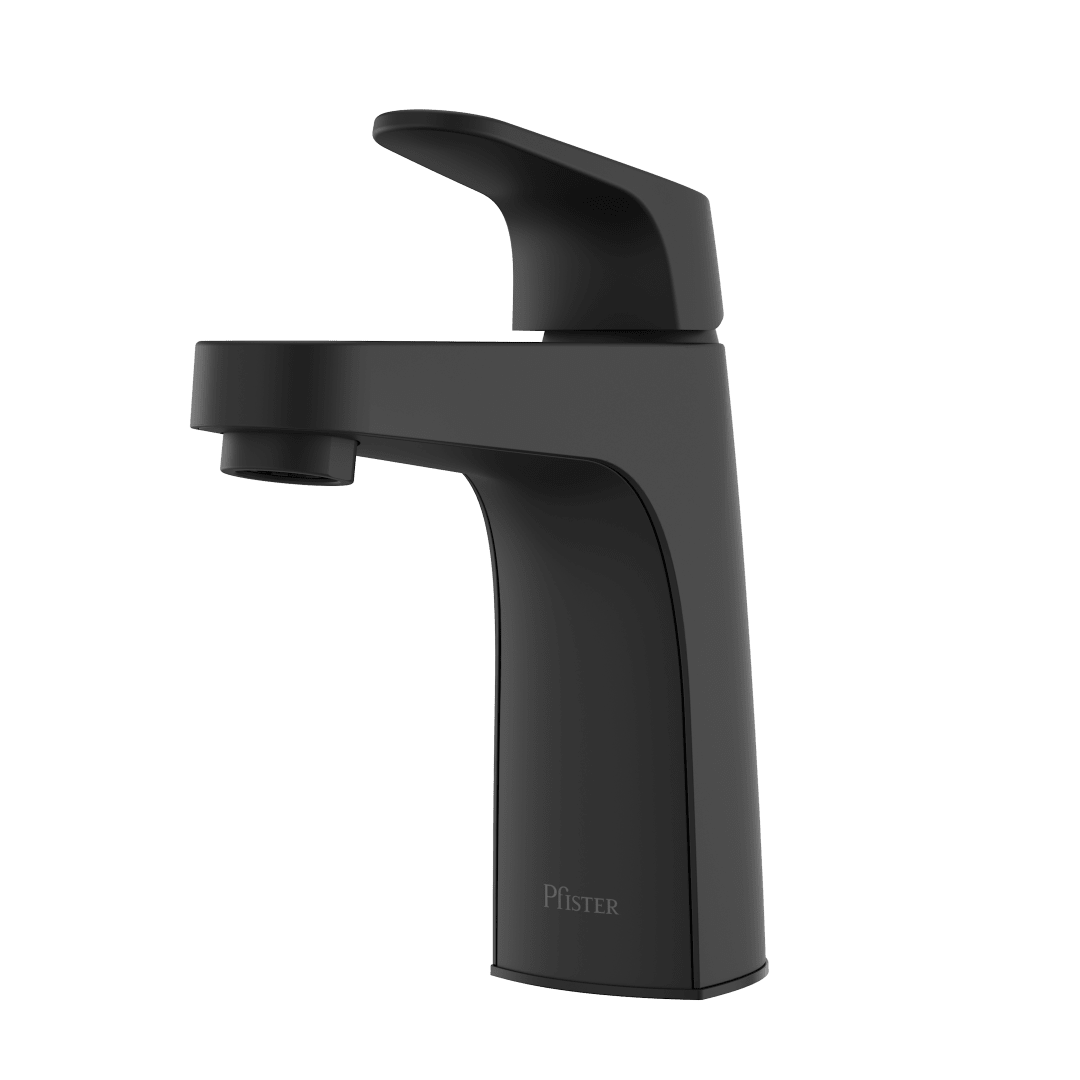 Matlock Single Control 4" Centerset Bathroom Faucet in Matte Black
