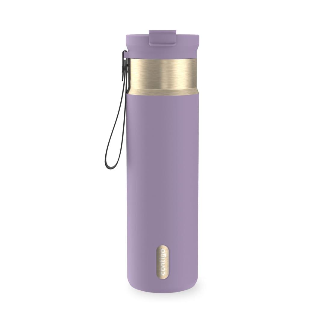 Contigo DualSip 24 oz Leakproof Insulated Water Bottle with Carrying Strap and 2-Way Lid