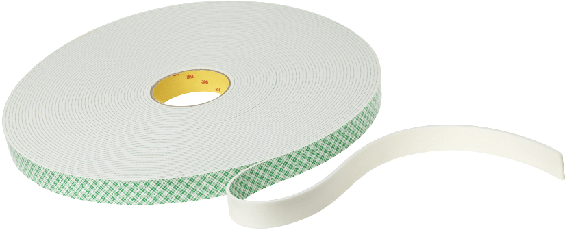 3M™ Double Coated Urethane Foam Tape 4032, White, 19 mm x 10 m, 0.8 mm