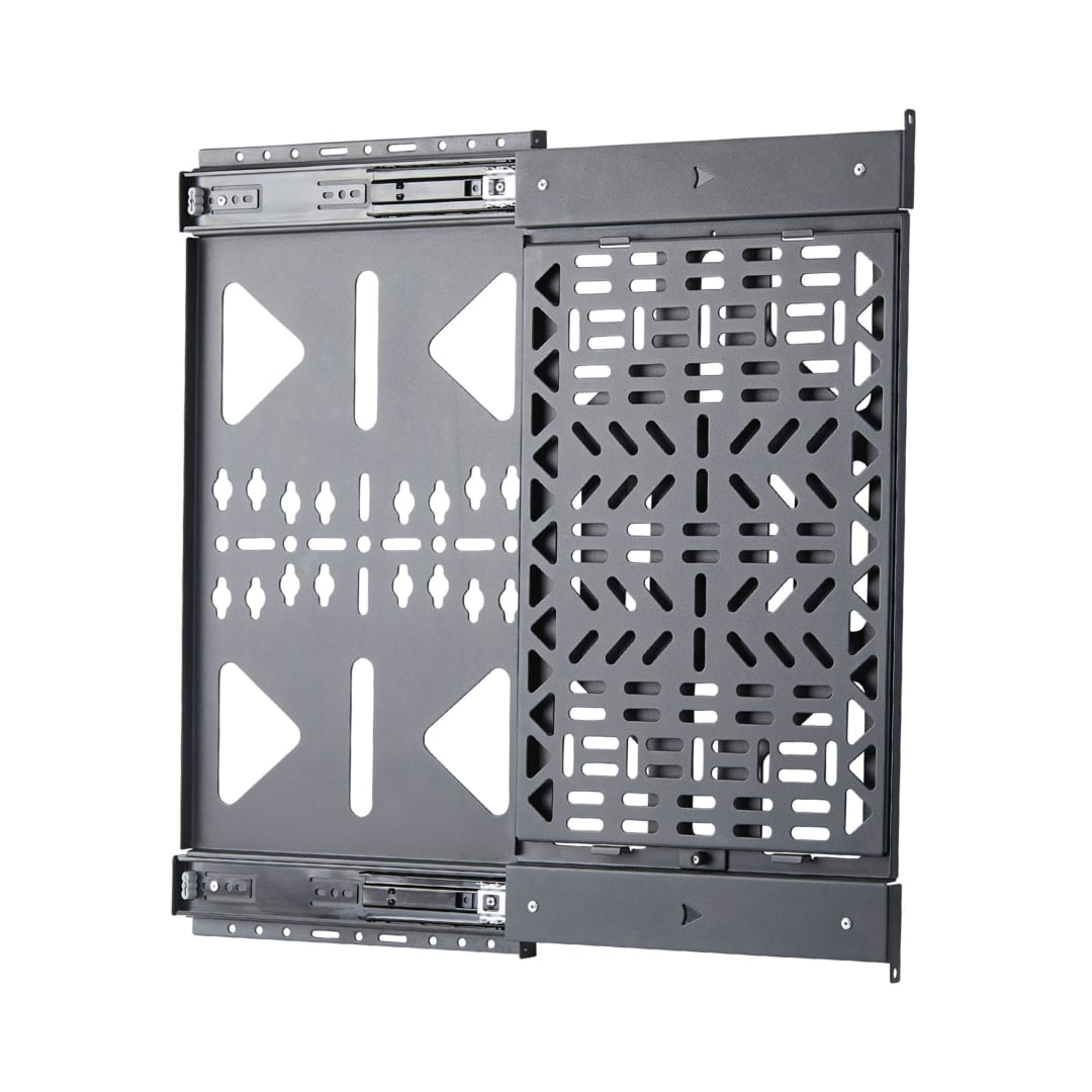 AV Component Storage Slide Panel, Locking