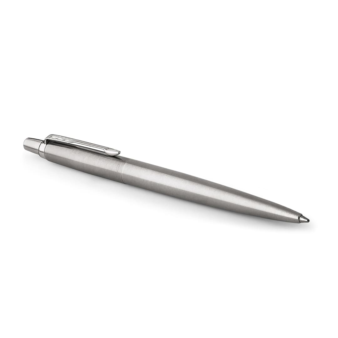 Parker Jotter Bolígrafo de gel | Acero inoxidable con detalle cromado | Punta mediana Tinta negra (0,7 mm)