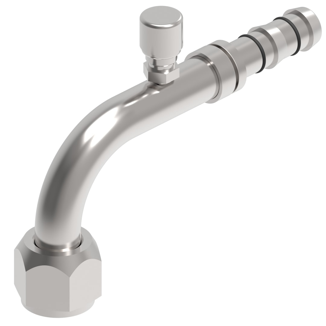 Aeroquip Female Long Pilot 90° W/7/16-20 Switch Port (FJ3163-02-1212S)