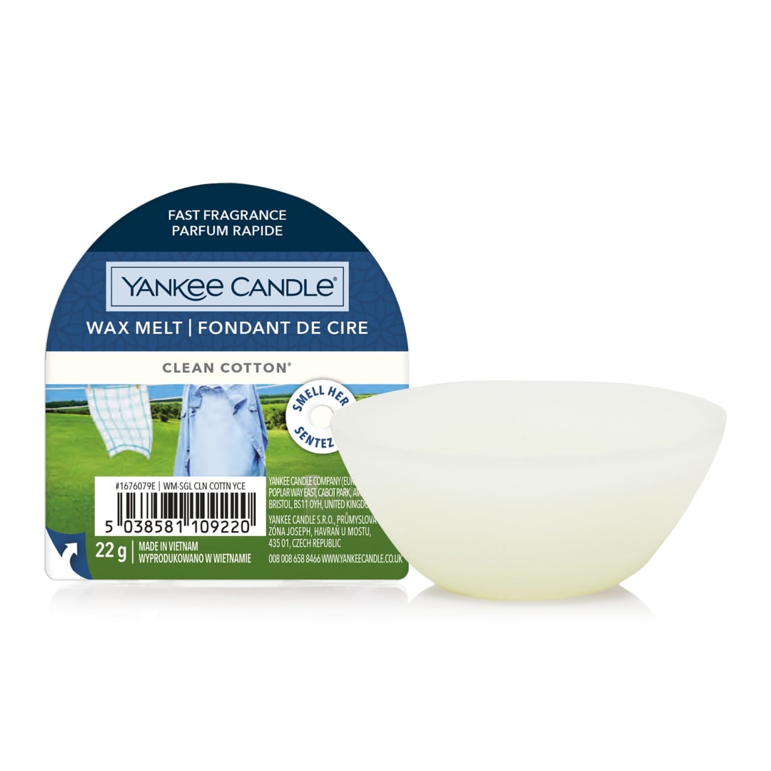Yankee Candle® Wax Melts | Clean Cotton | Up to 8 Hours of Fragrance | 1 Count