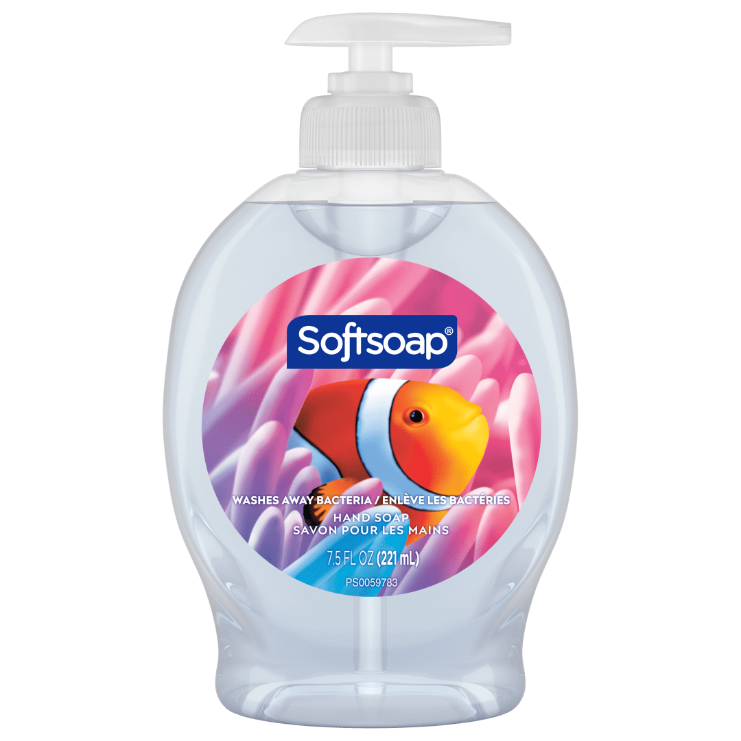 Pompe de savon liquide pour les mains Softsoap série Aquarium, 221 mL