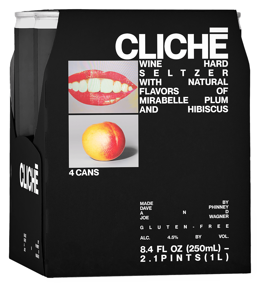 Cliché Mirabelle Plum Hibiscus Wine Hard Seltzer 250ml 4 Pack Cans