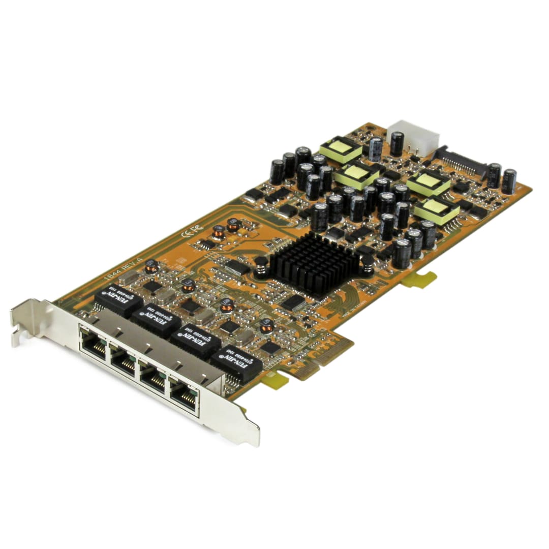Quad Port GbE PCI Express Network Card w  PoE