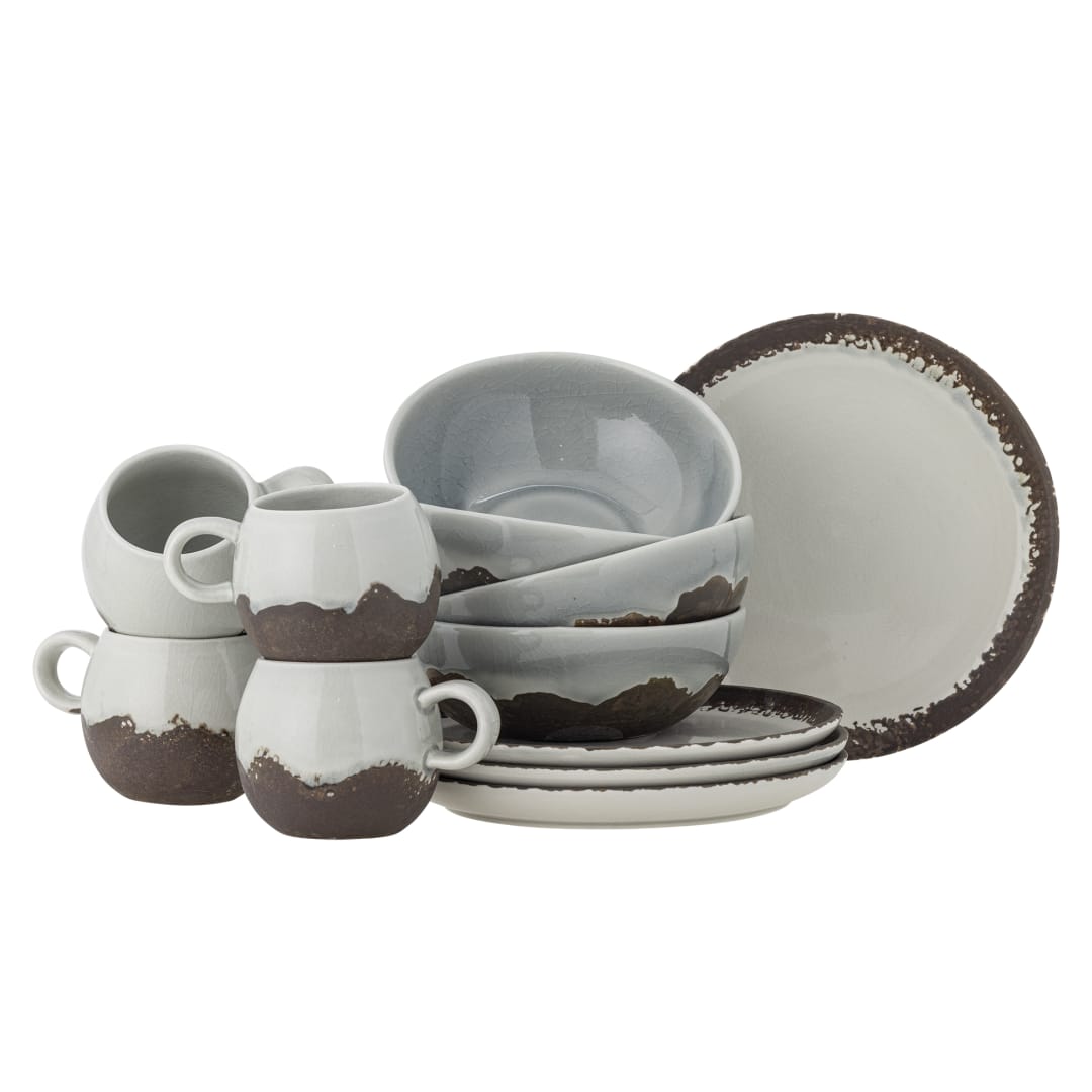 82060940 - Paula Breakfast Set, Brown, Stoneware STOCK: 94