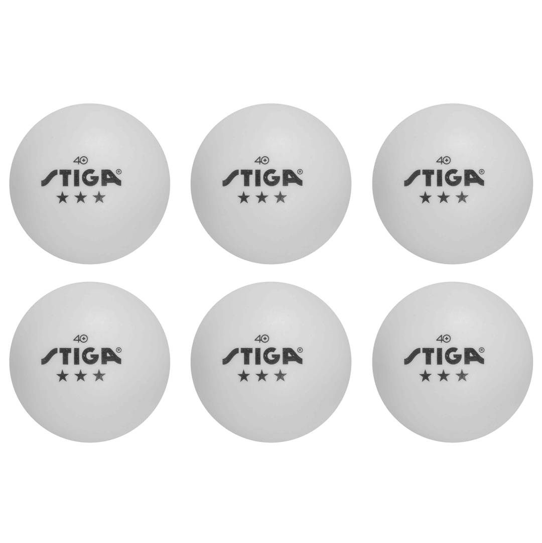 STIGA 1 Star Balls - White, 6 