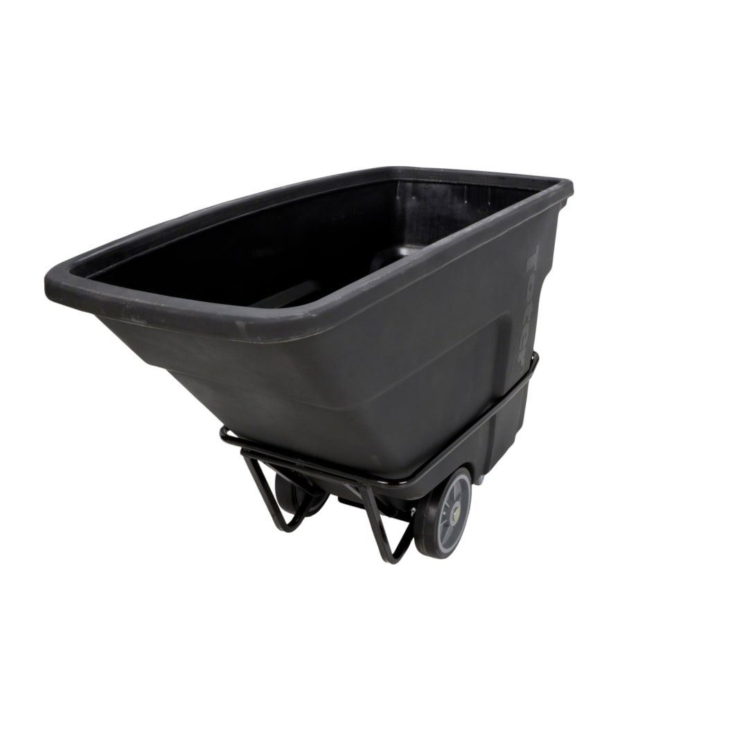 1 Cubic Yard 2000 lbs. Capacity Heavy Duty Nestable Tilt Truck - Black