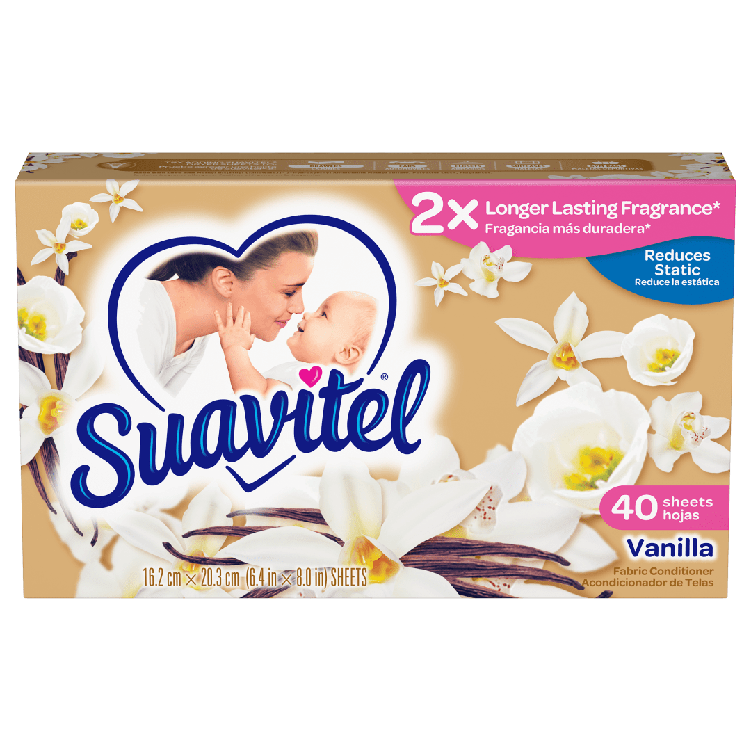 Suavitel Fabric Softener Dryer Sheets, Vanilla - 4 Count