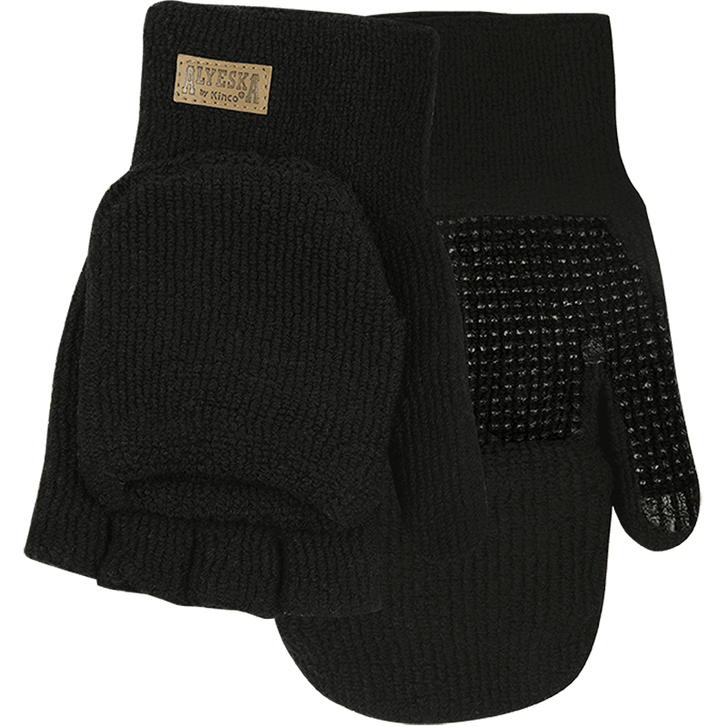Women’s Alyeska® Black Lined Knit Shell Half-Finger with Convertible Mitt Hood