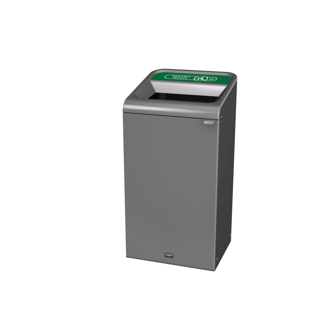 Rubbermaid Commercial Products Configure™ 23 Gal 1-Stream Compost Trash Can, Grey Stenni