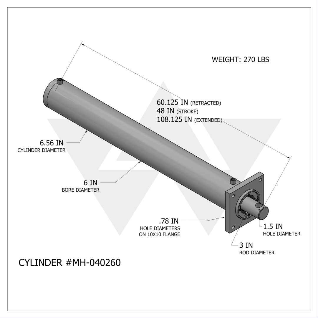 Wastebuilt® Replacement for Marathon Cylinder (6" X 3" X 48")