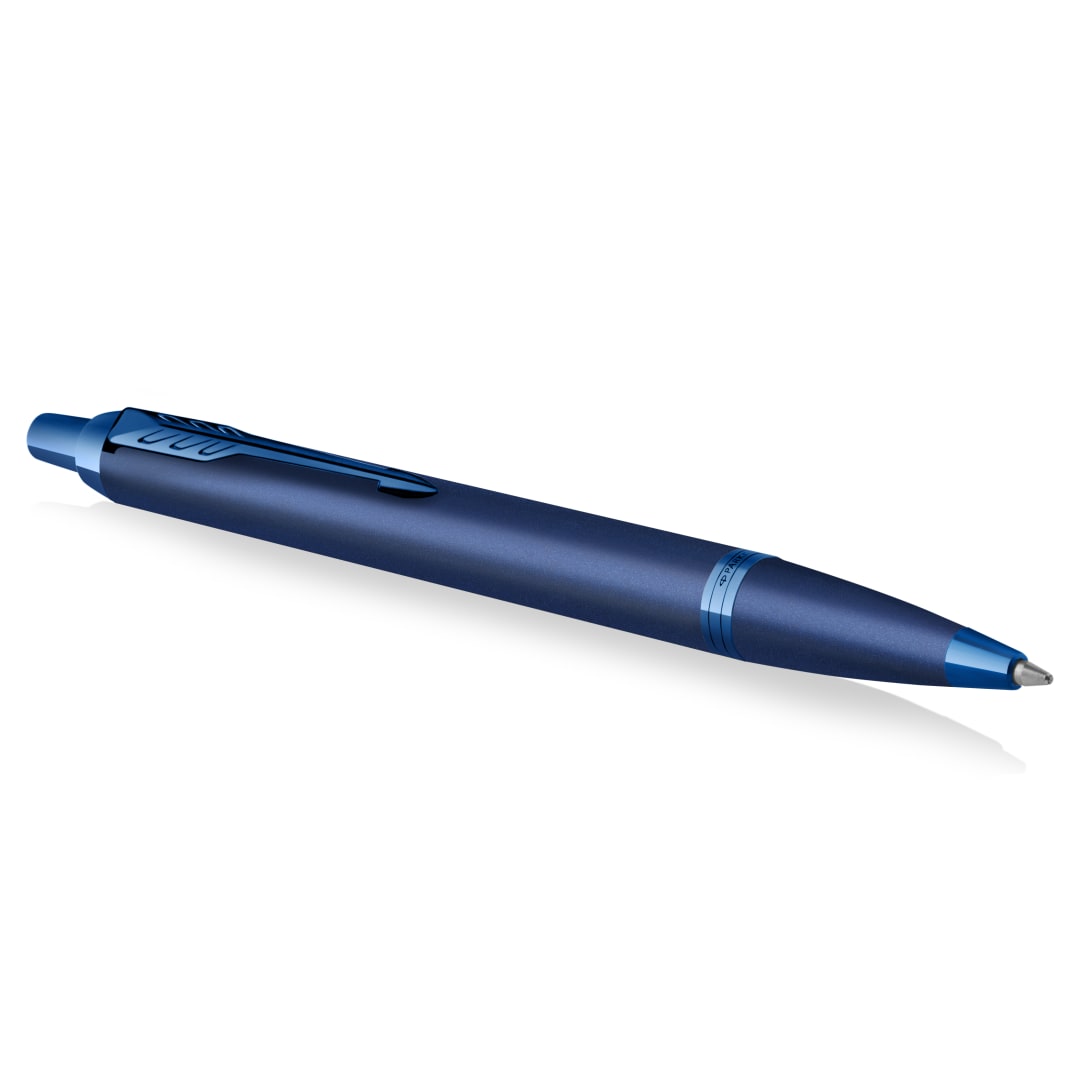 Parker IM Bolígrafo Monocromático | Tinta Azul | Acabado y Detalles en Azul | Punta Media | Estuche de Regalo