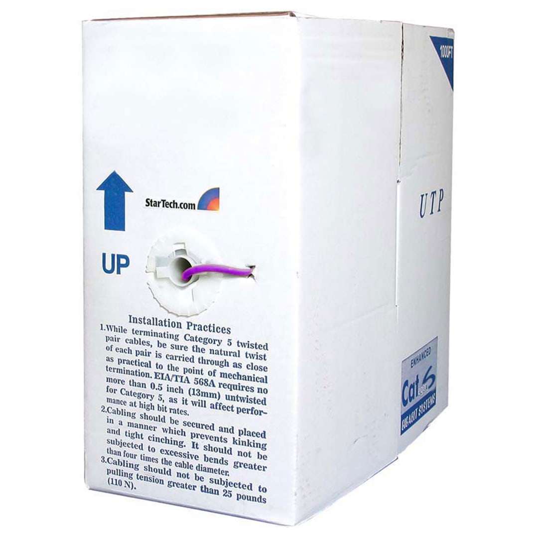 Purple Cat 6 Stranded UTP Patch Cable By the Foot