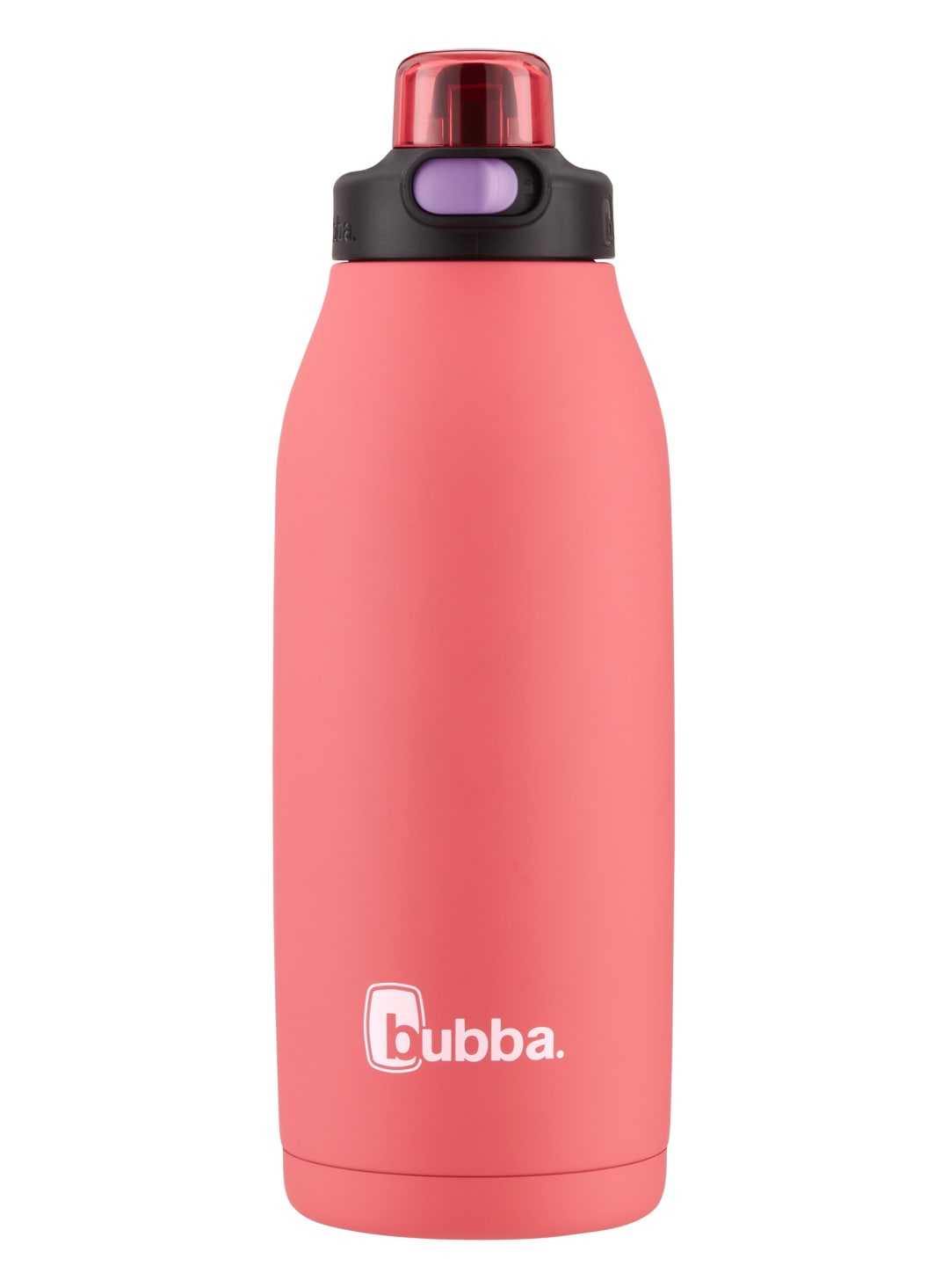 bubba® Radiant Stainless Steel Water Bottle with Push-Button Straw Lid 40oz., Straw Electric Berry Rubberized