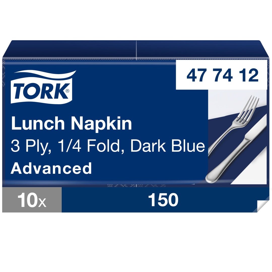 Tork Soft Dark Blue Lunch Napkin