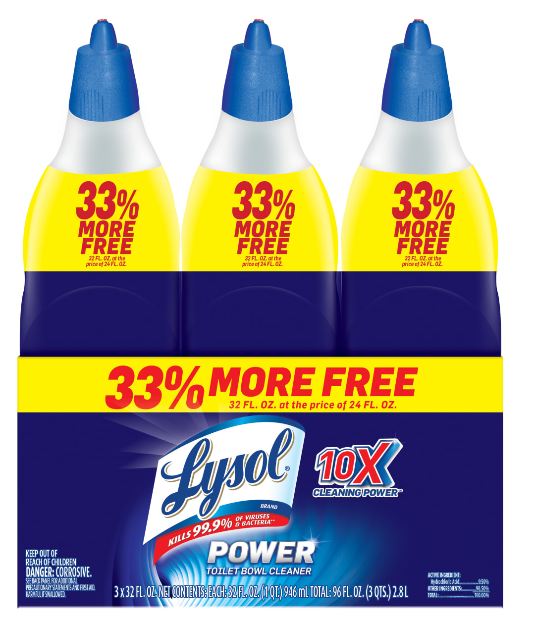 LYSOL® Toilet Bowl Cleaner - Power Triple Pack 2/(3x32) oz.