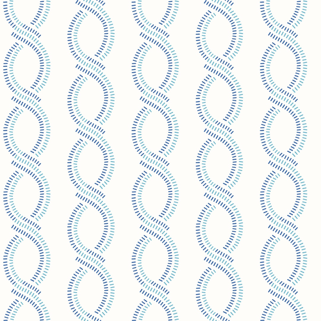 Helix Blue Stripe Wallpaper