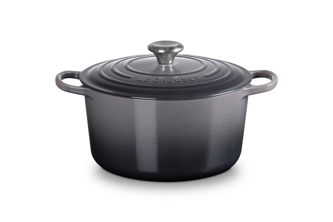 Enameled Cast Iron Signature Deep Round Dutch Oven with Lid, 6.5 qt. - Oyster