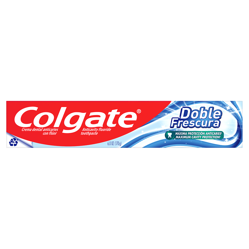 Colgate Doble Frescura Crema Dental, Tubo de 6 oz