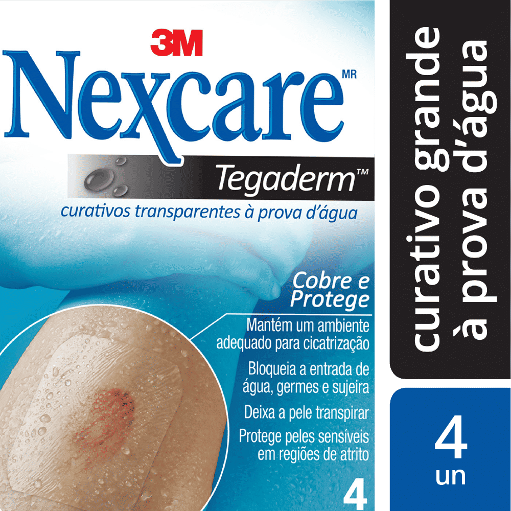 Curativos Tegaderm Nexcare™ sem Pad , 4 Unidades