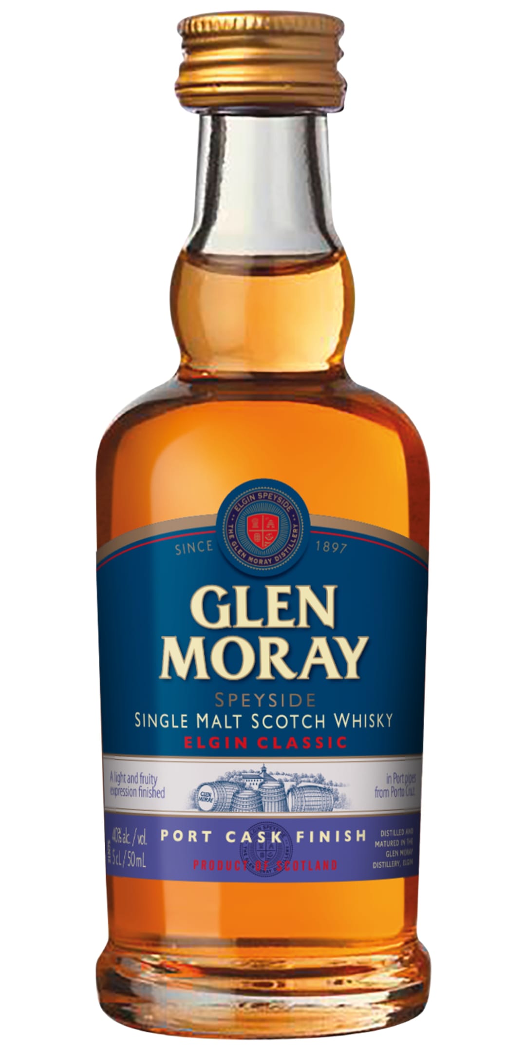 Glen Moray Cask Finish Single Malt Scotch Whisky 50ml 80 Proof
